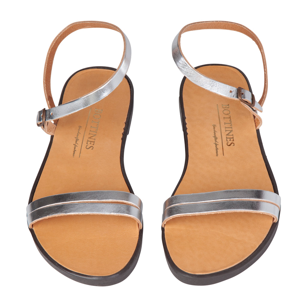 hervorming Schaar segment zilveren sandalen - Handgemaakte Griekse sandalen in zilver – Bottines