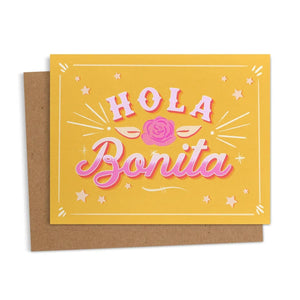 Hola Bonita Greeting Card - Mexico In My Pocket