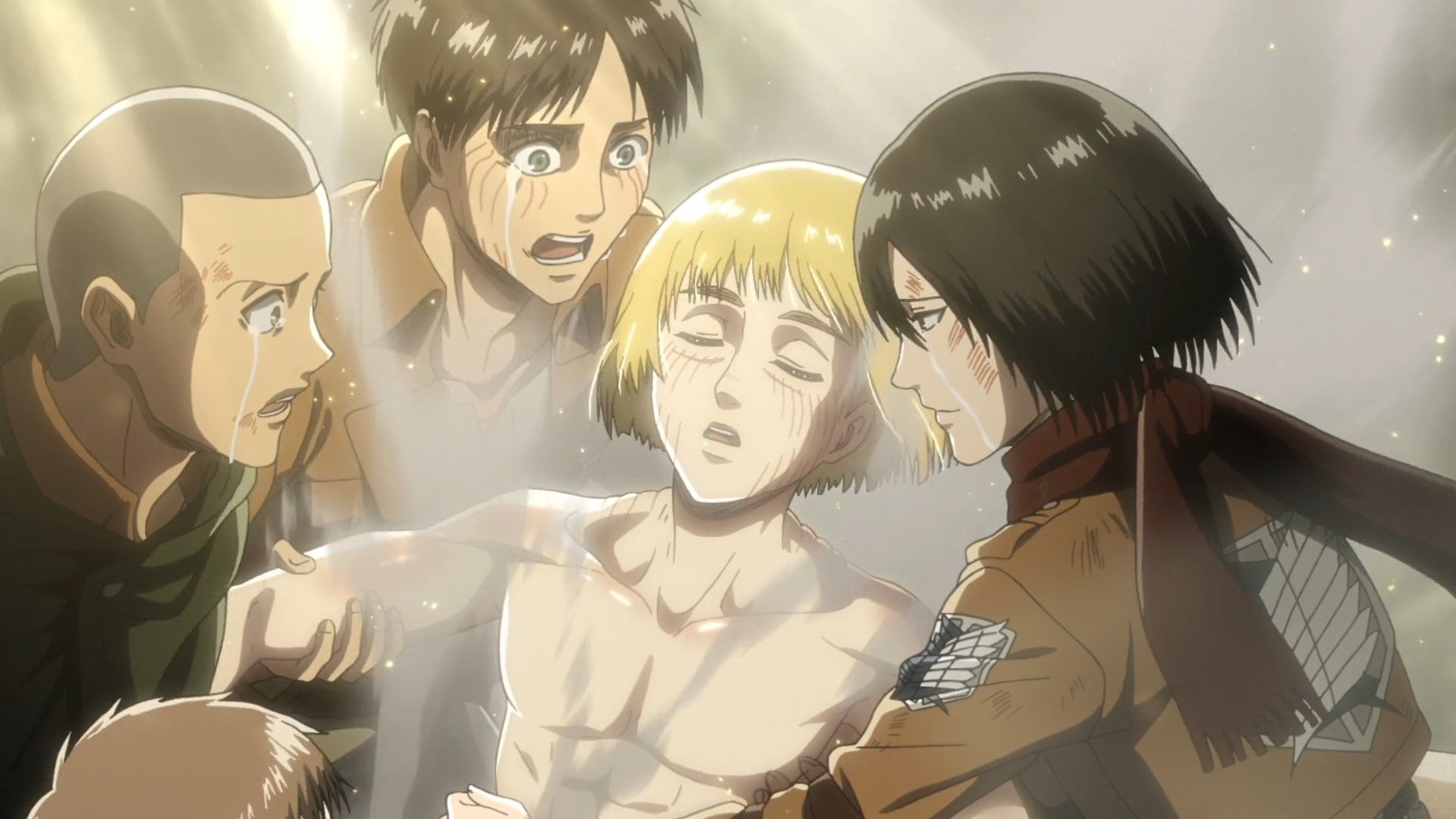 Attack On Titan Armin Arlert After Injection Collosus Titan Rebirth