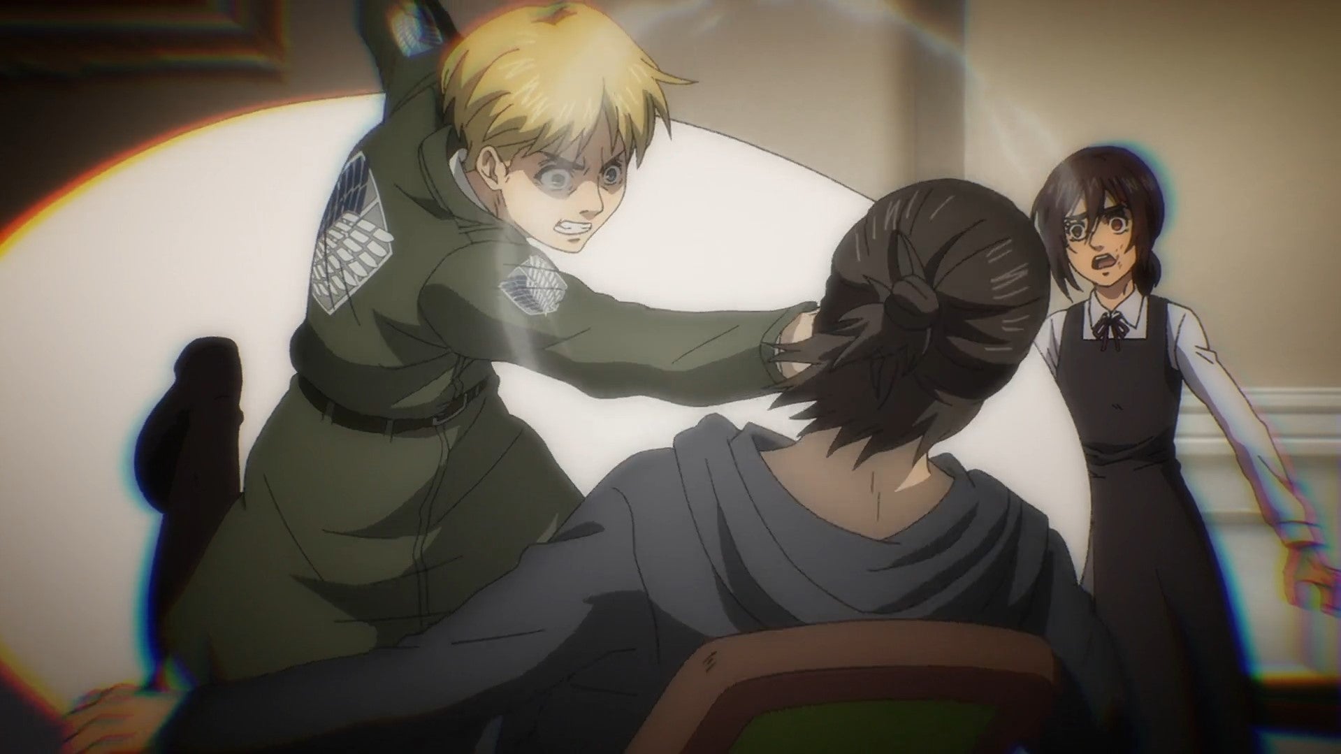Attack On Titan Armin Arlert Punches Eren
