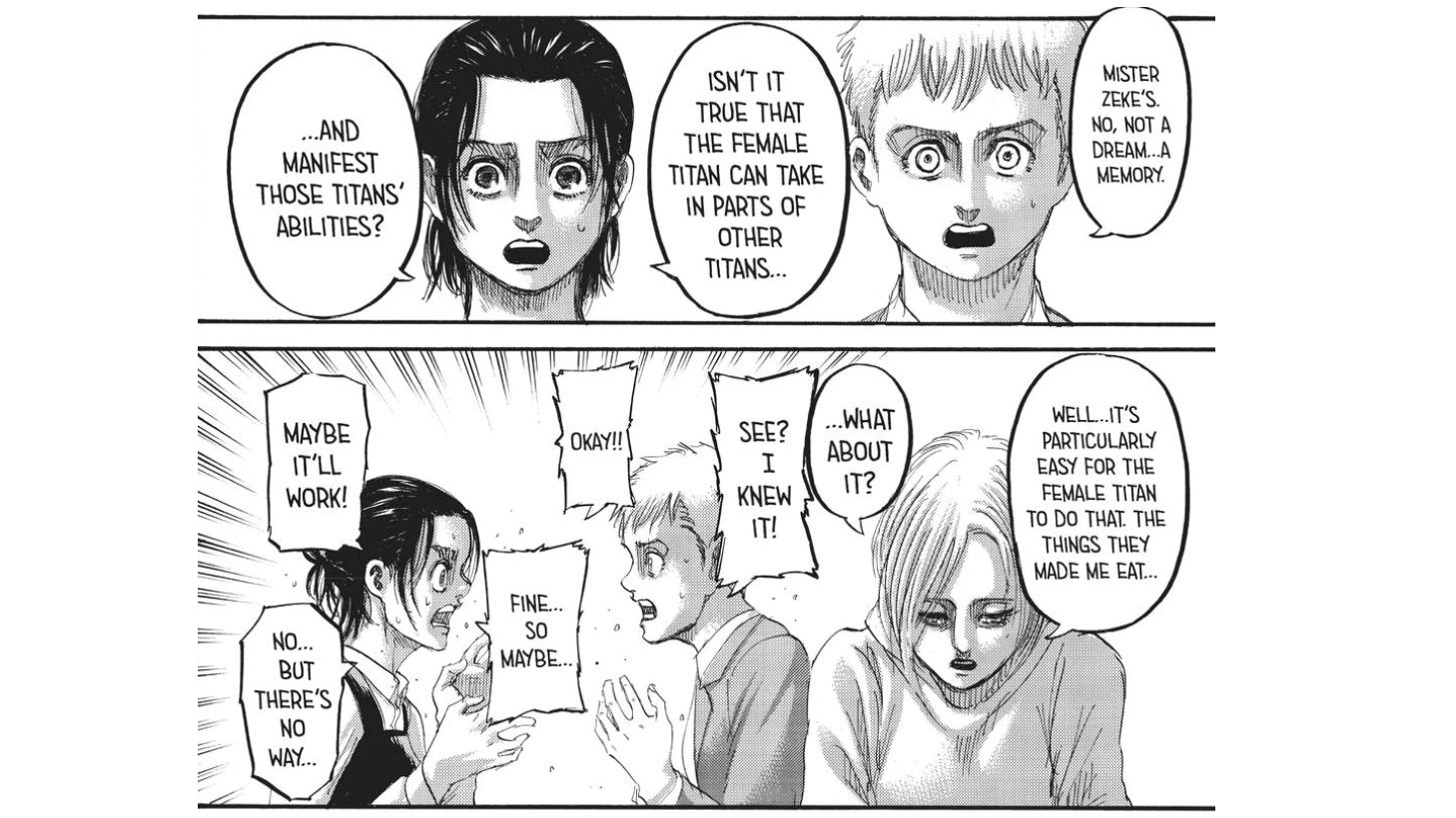 Attack On Titan Ending Annie Falco Talking Getting Powers From Other Titans By Consuming Them Manga