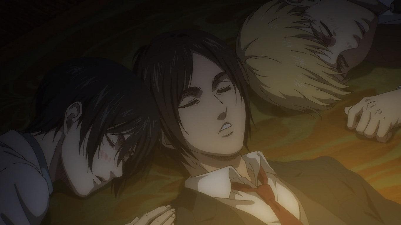 Attack On Titan Eren Sleeping With Armin Mikasa