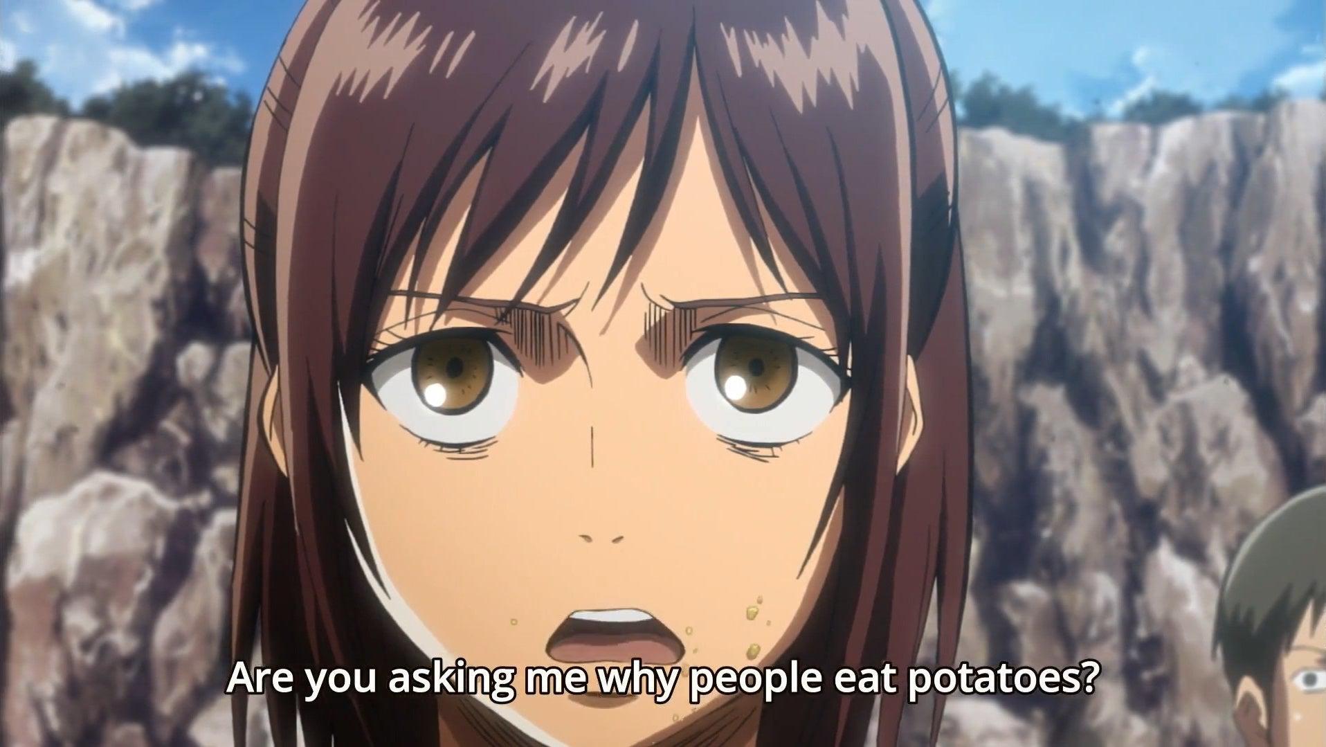 Attack On Titan Sasha Eating A Potato