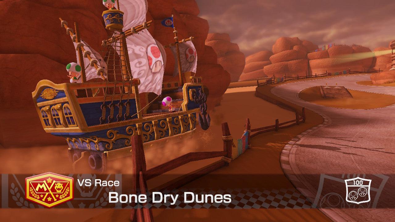 Bone Dry Dunes - Mario Kart 8 Deluxe - Course Map