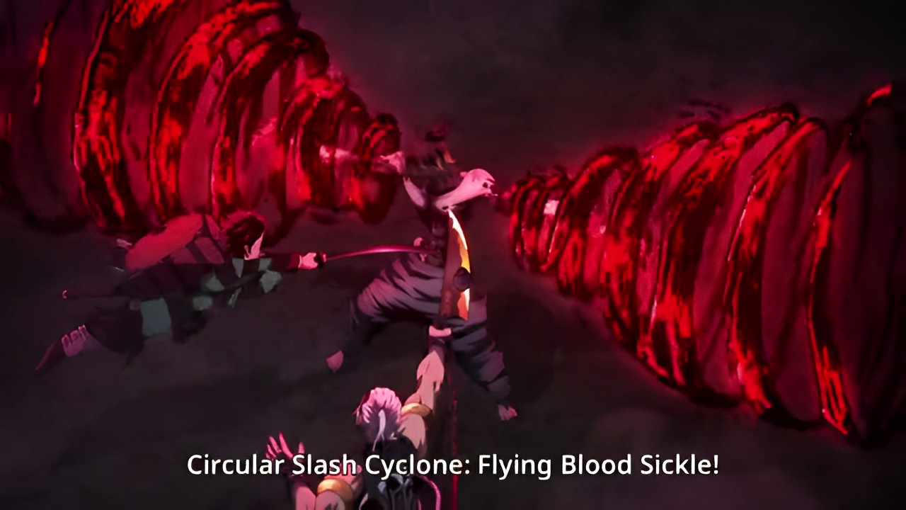 Demon Slayer Gyutaro Using His Blood Demon Art