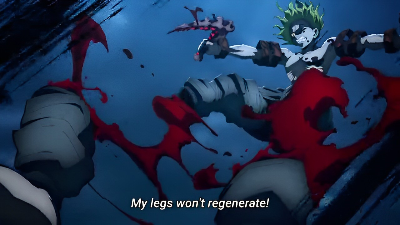 Demon Slayer Gyutaro's Leg Cut Off By Tengen Uzui