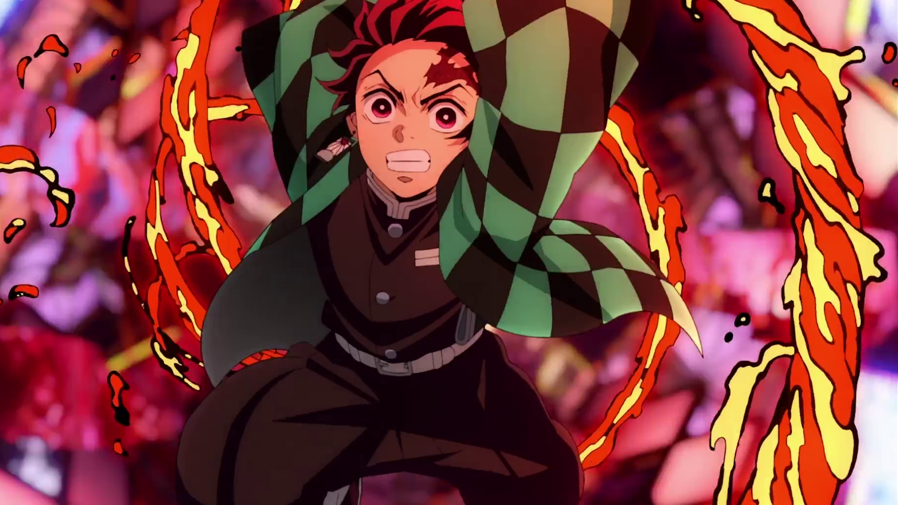 Demon Slayer Entertainment District Arc Season 2 Tanjiro Using Hinokami Kagura