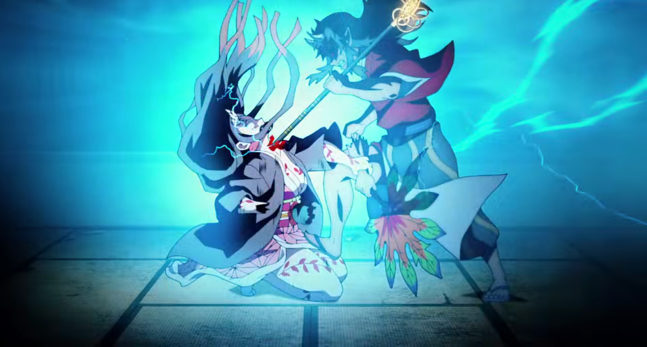 Demon Slayer Hatengu Sekido Stabs Nezuko