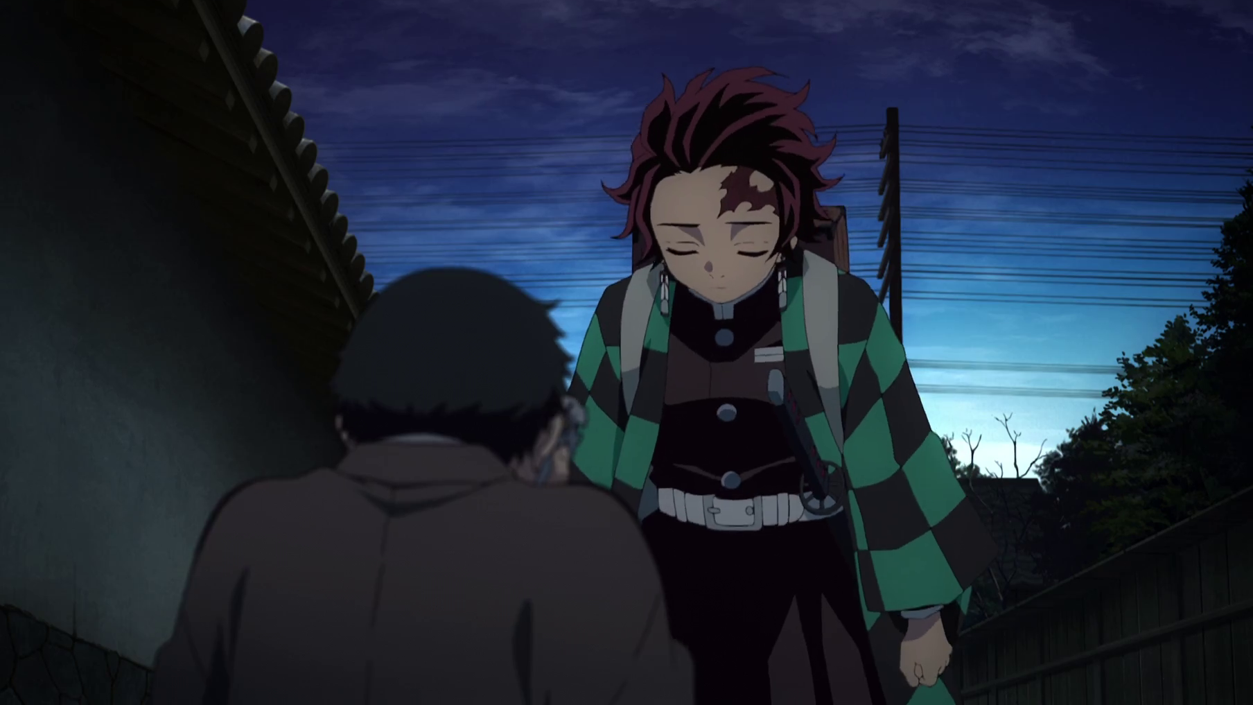 Demon Slayer Kidnapper's Bog Arc Tanjiro Leaving The Town