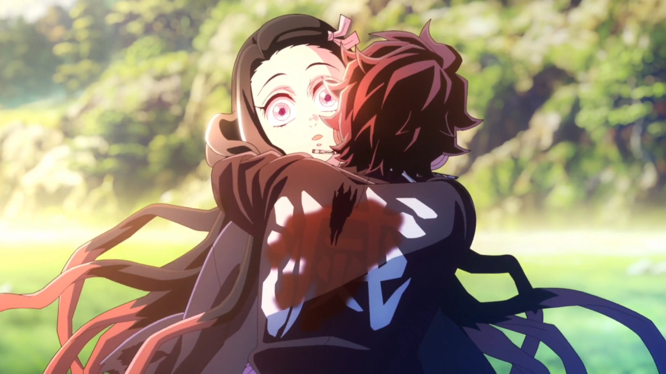 Demon Slayer Tanjiro Hugs Nezuko