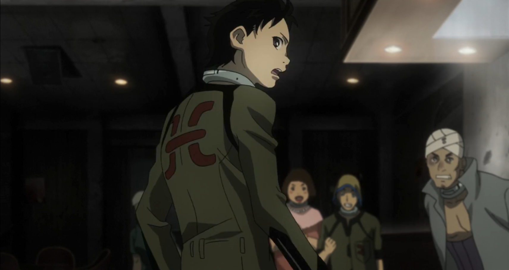 Ganta and the others are startled and surprised to see Karako alive when she walks into the bar