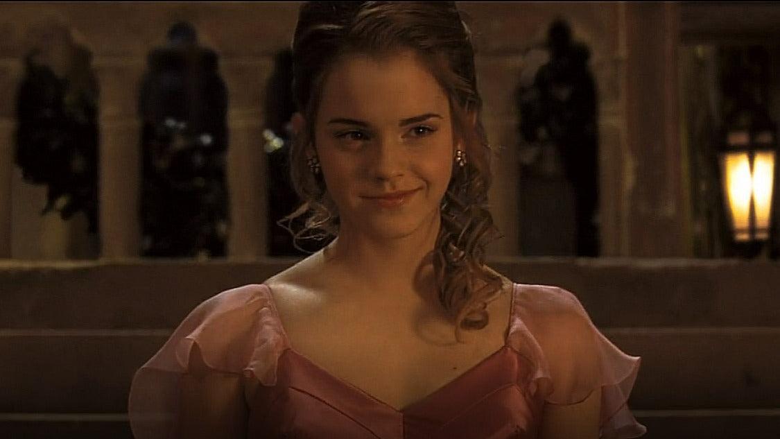 Harry Potter and the Goblet of Fire Hermione Pink Dress Yule Ball