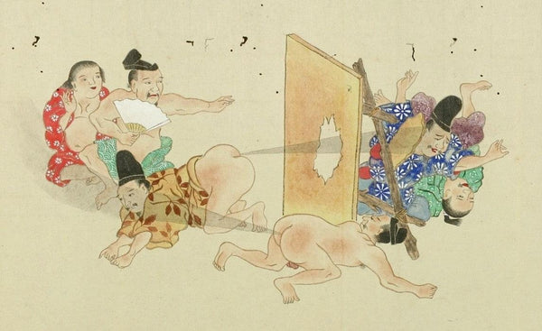 Japanese Fart Contest He-gassen Scroll Art