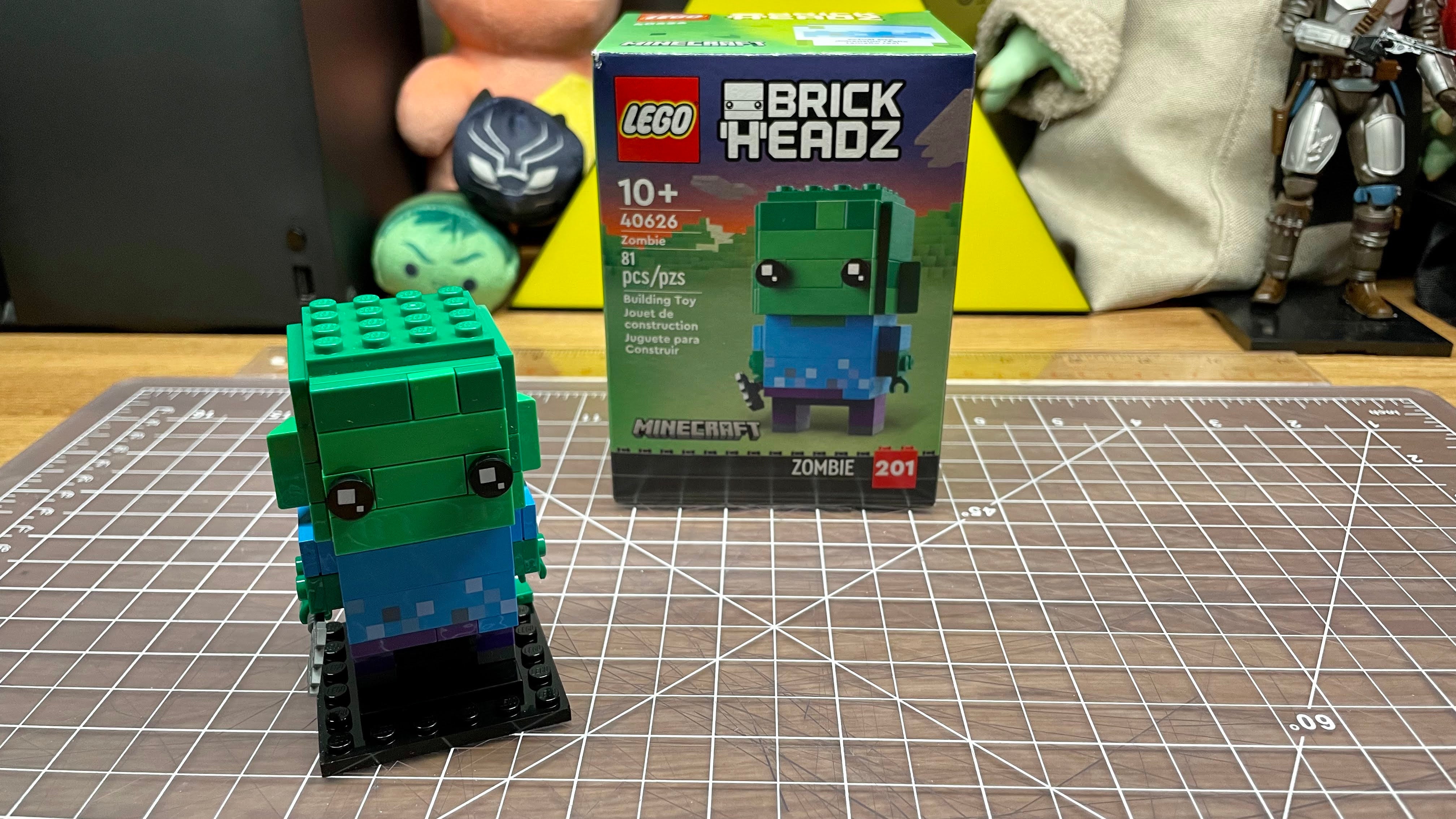 LEGO BrickHeadz Minecraft Zombie 40626 Built with Box