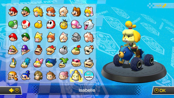 Mario Kart 8 Deluxe Character Selection Screen