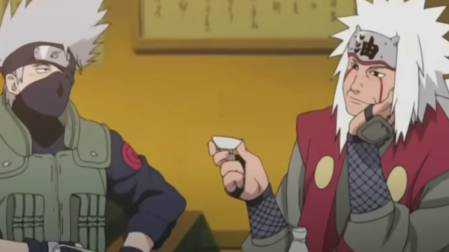 Naruto Kakashi Jiraiya Drinking Sake Together
