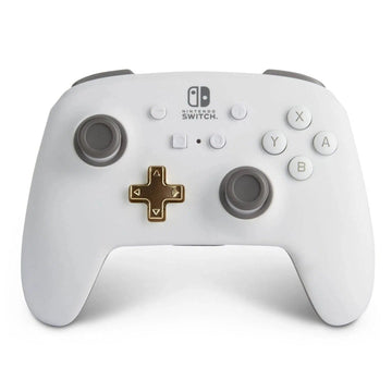 Nintendo Switch Wireless Controller (White) - PowerA - Enhanced Edition