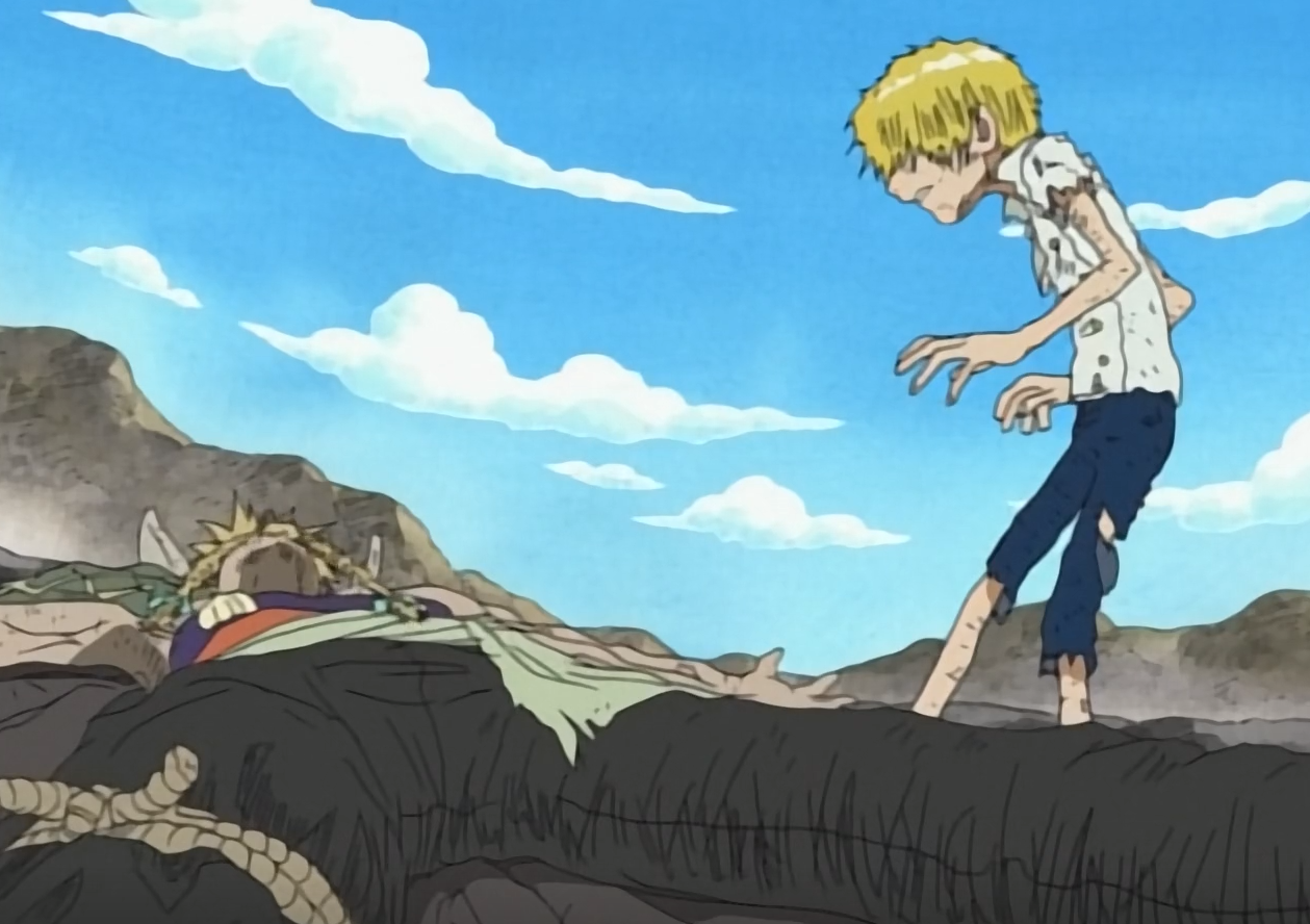 One Piece A starving Sanji and Zeff stranded on a small island