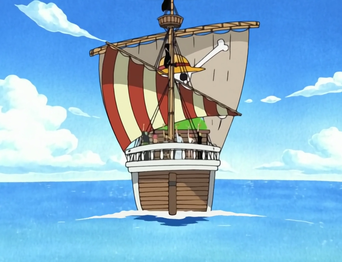 One Piece Arabasta Straw Hats Sailing Away