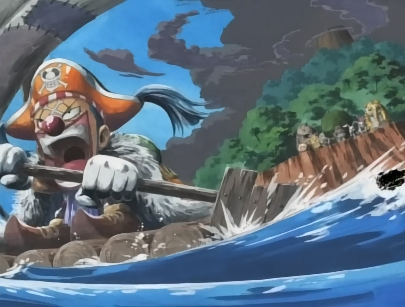 One Piece Buggy sails away after forming a bond with Gaimon