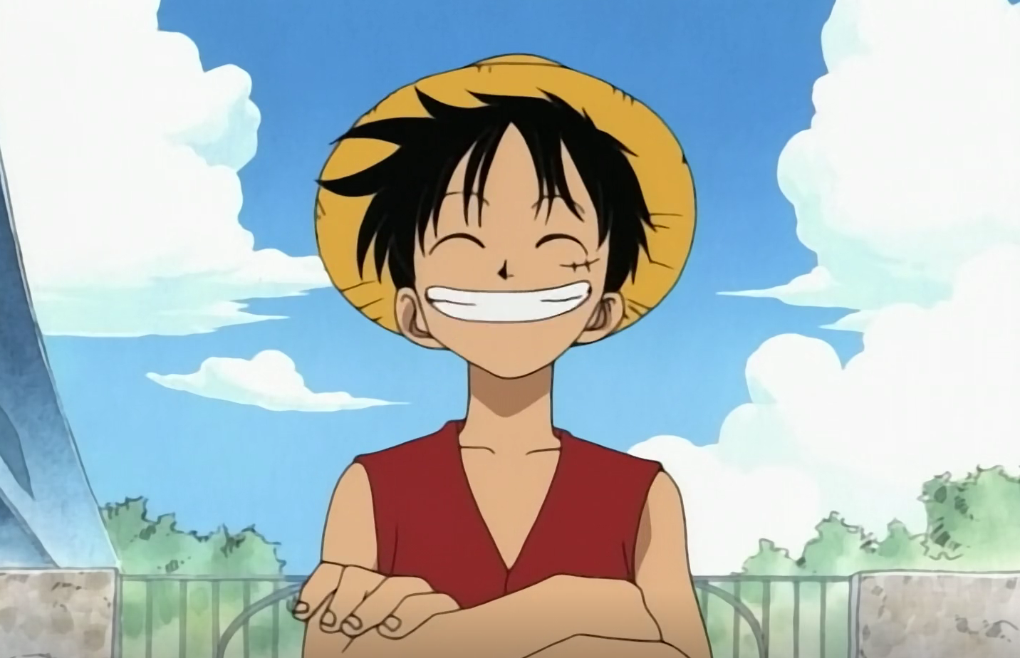 One Piece East Blue Saga Luffy Smiling