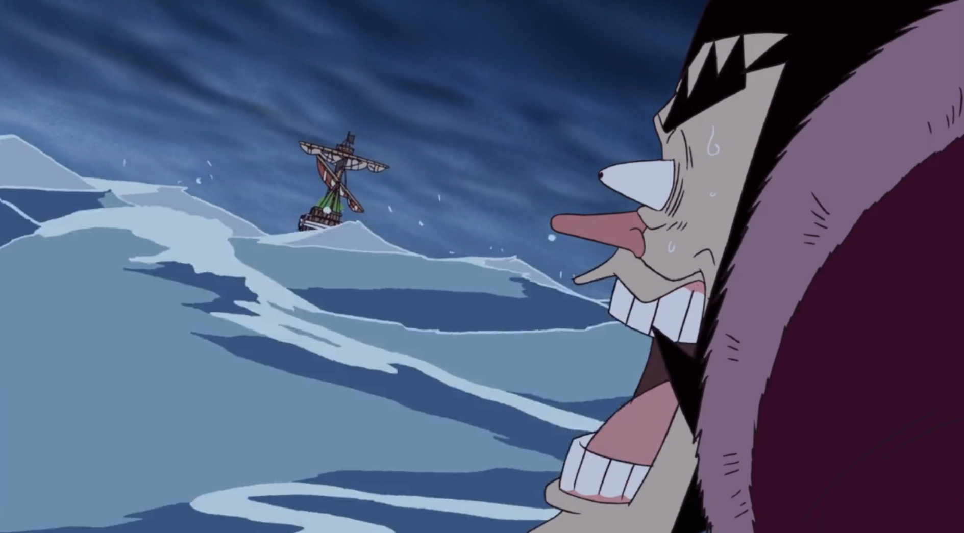 One Piece Foxy's Return Foxy sees the Going Merry