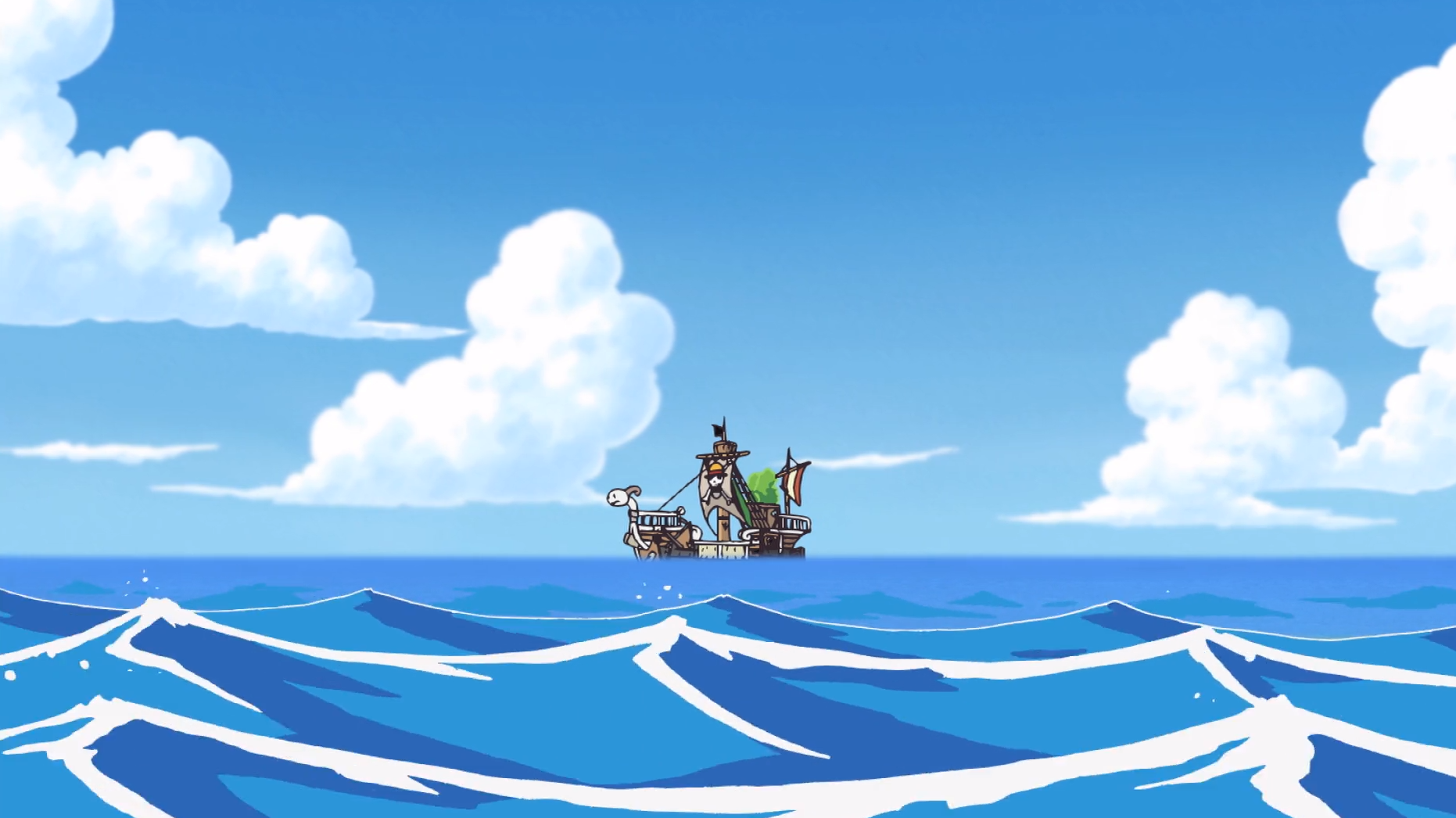 One Piece Foxy's Return Going Merry Sailing Away