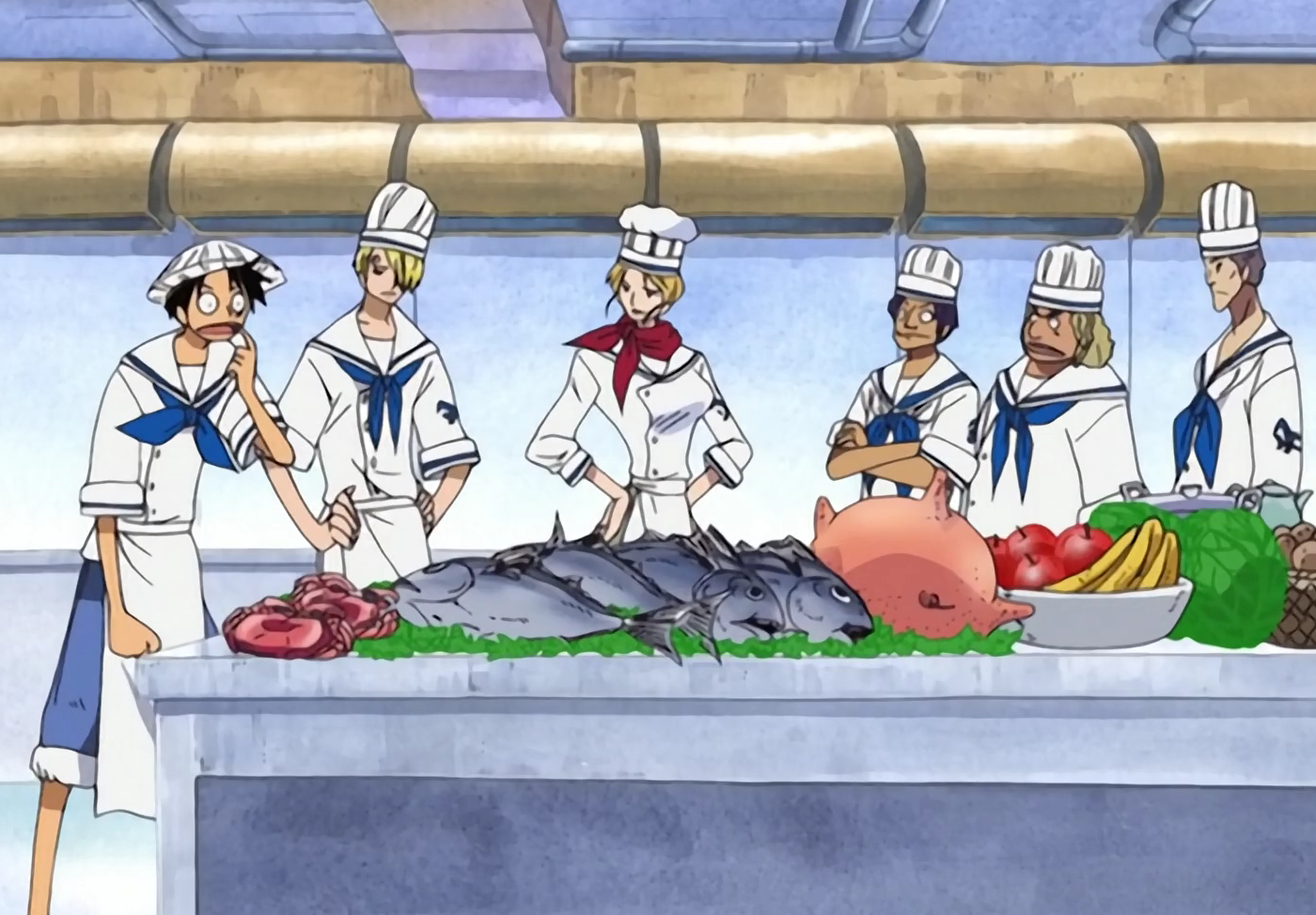 One Piece G-8 Sanji Cooking For Marines