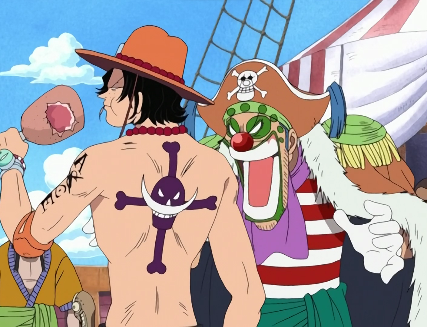 One Piece Jaya Island Arc Ace meets Buggy