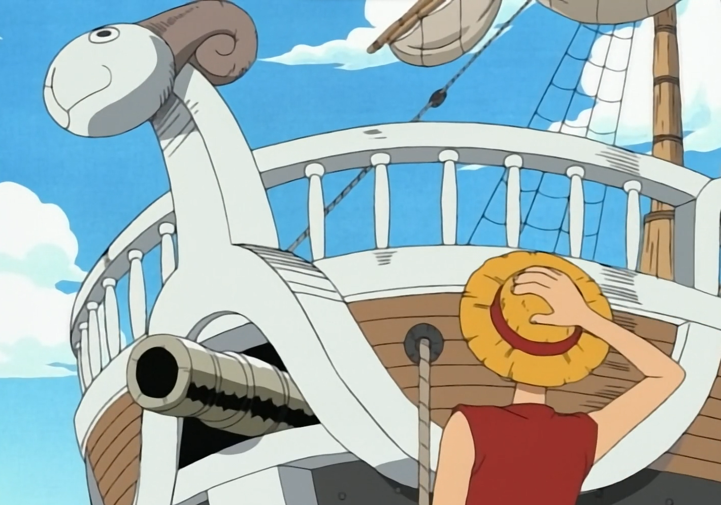 One Piece Luffy Glances at the Going Merry Go for the first time ever