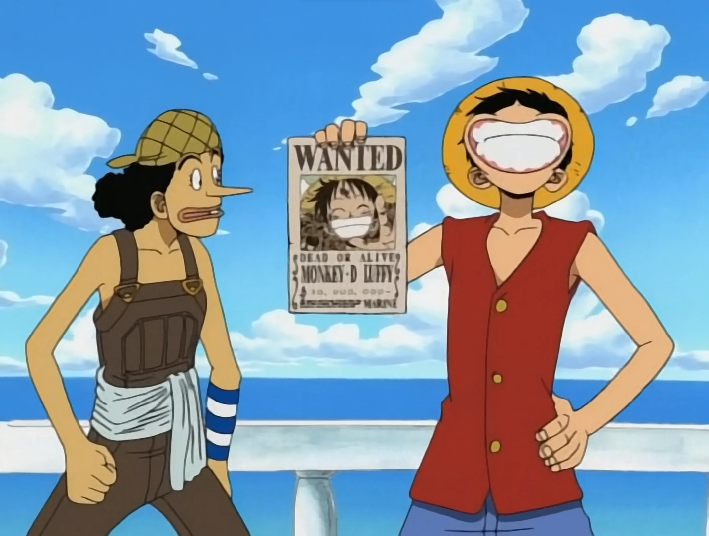 One Piece Luffy Overjoyed on finding out there is finally a bounty for him