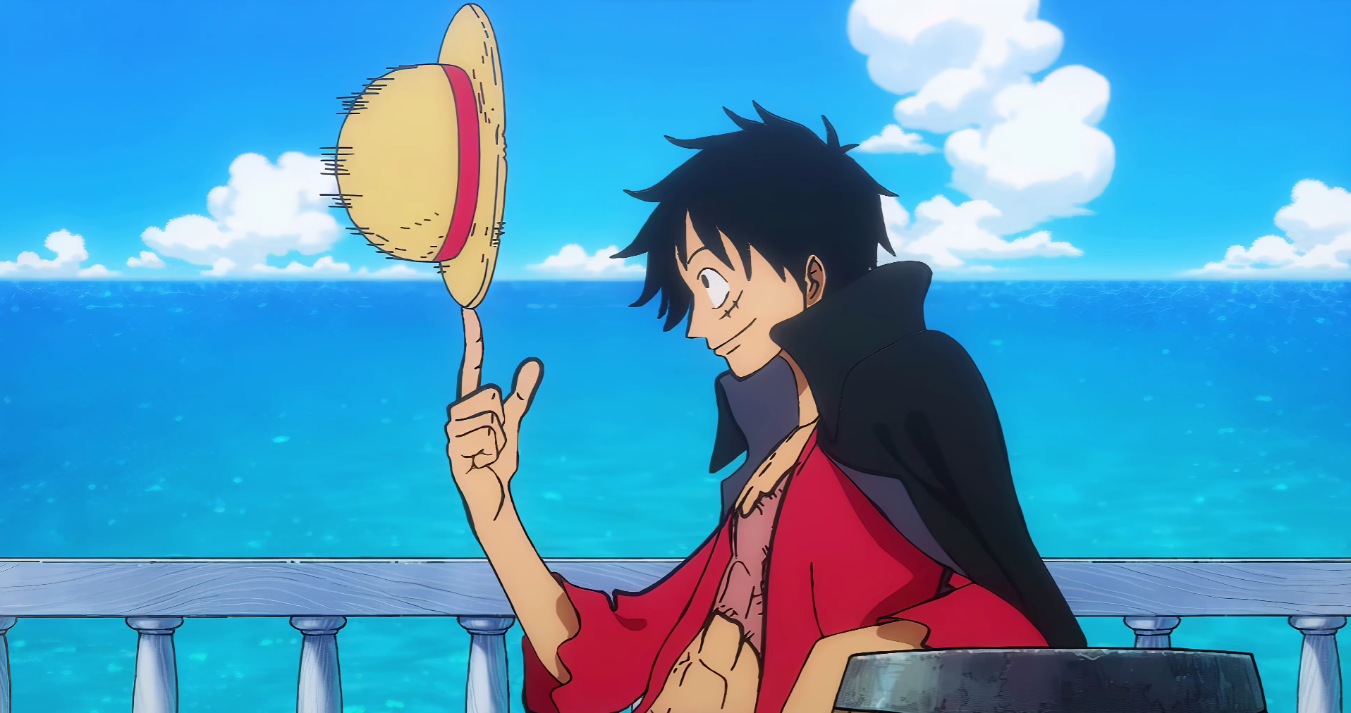 One Piece Luffy Spinning Straw Hat New Animation