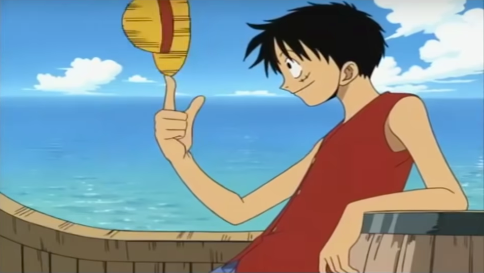 One Piece Luffy Spinning Straw Hat Old Animation