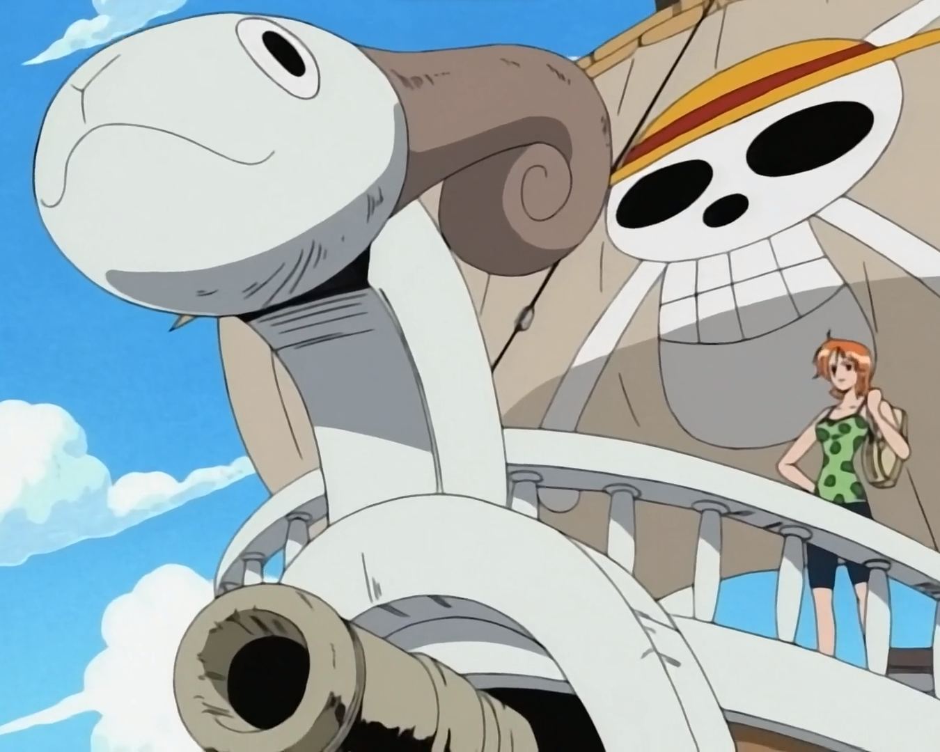 One Piece Nami Steals the Going Merry Go to take it back to Arlong Park