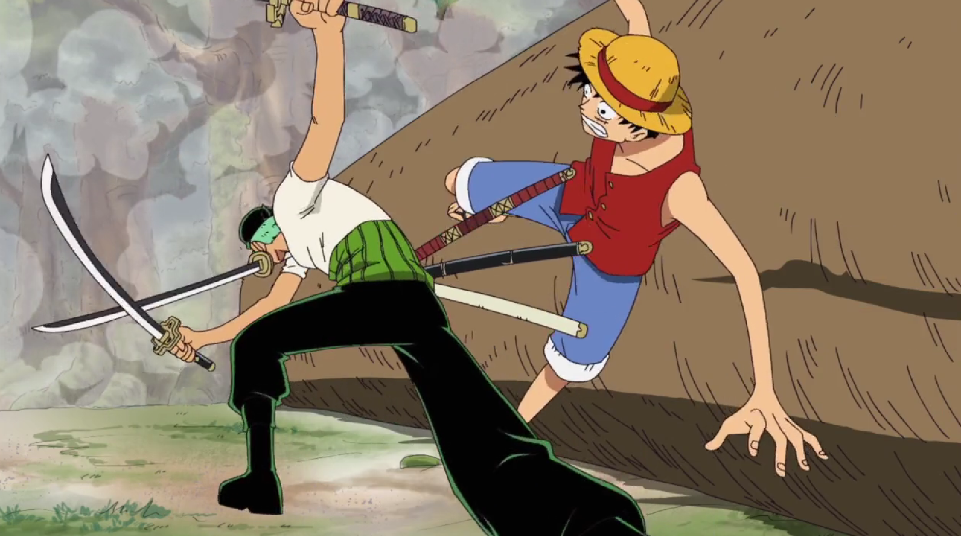 One Piece Oceans Dream Luffy And Zoro Fighting