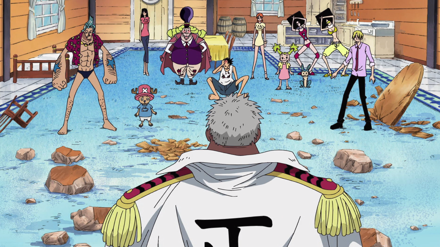 One Piece Post-Enies Lobby Garp punches Luffy