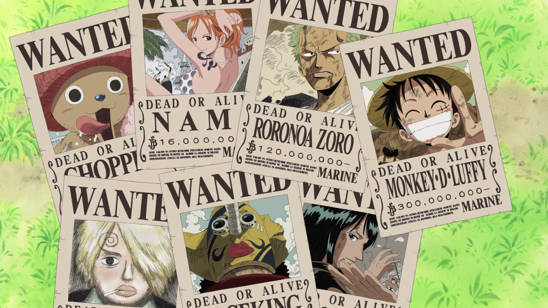 One Piece Post-Enies Lobby Straw Hats updated bounties