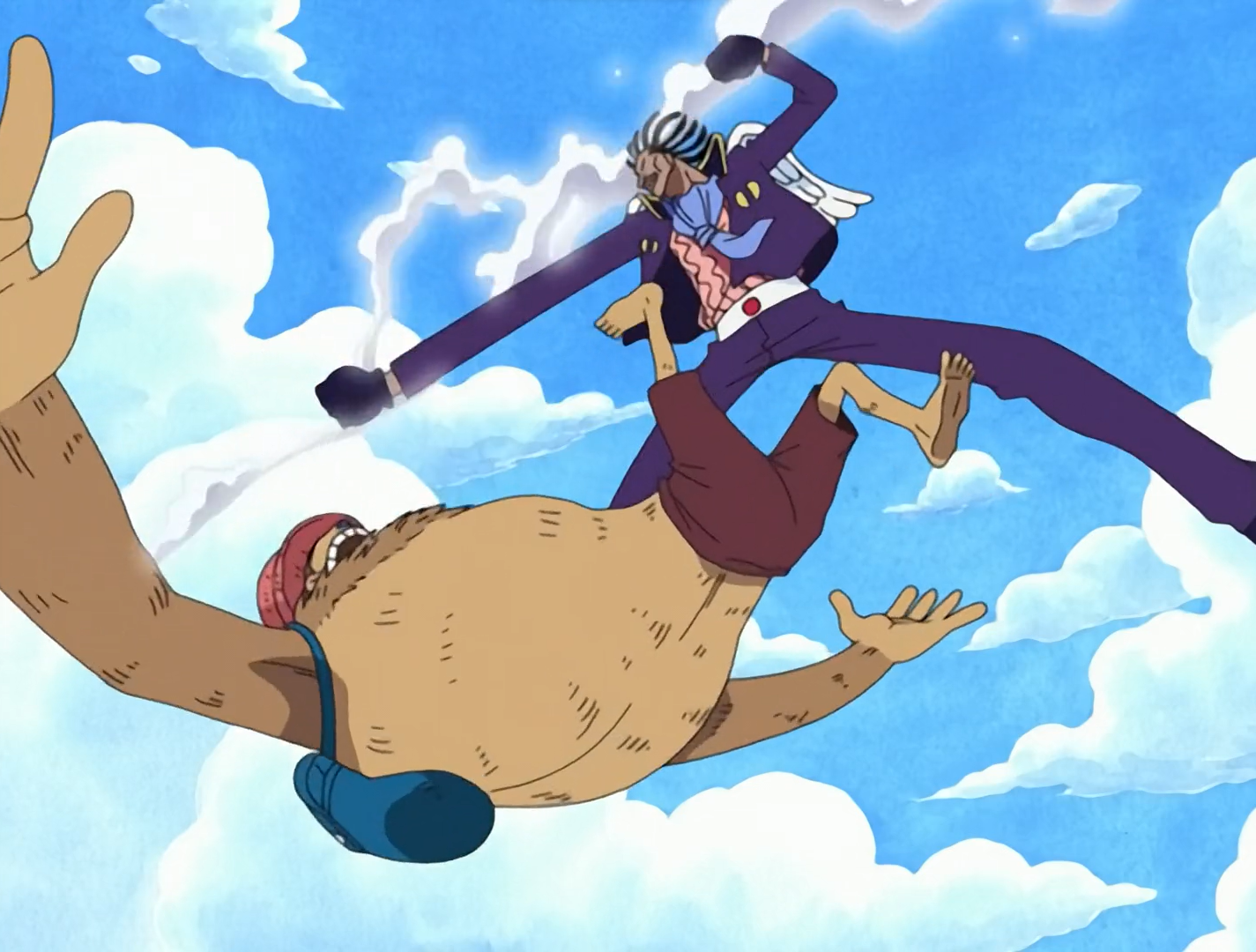 One Piece Skypiea Chopper fights Priest Gedatsu