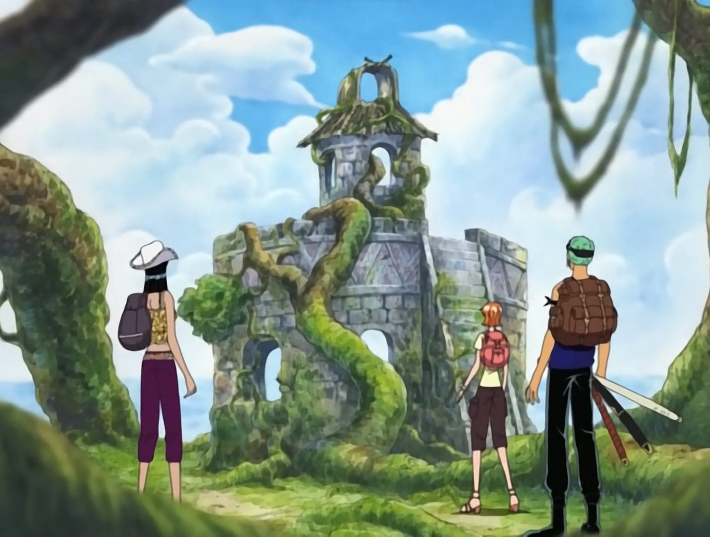 One Piece Skypiea Robin Nami and Zoro Upper Yard