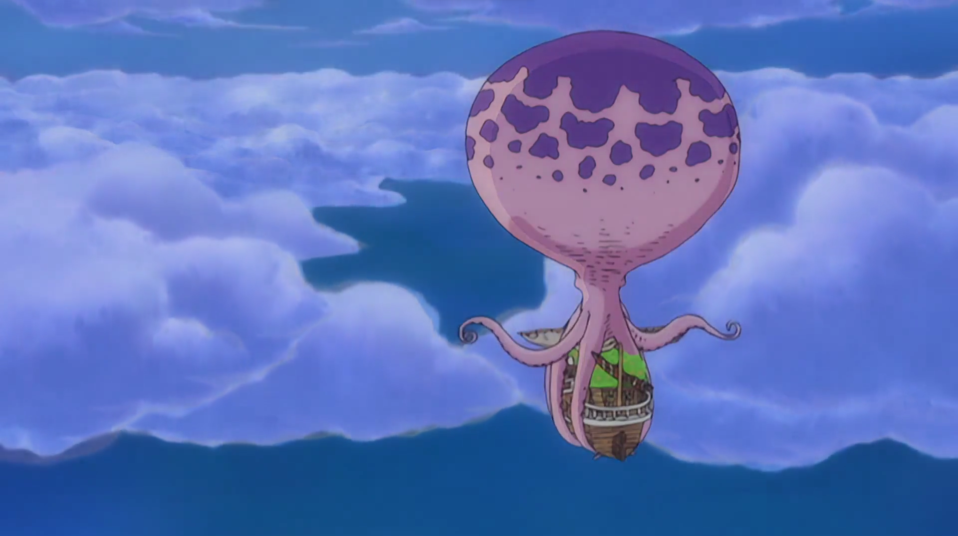 One Piece Skypiea the Going Merry Falling Sky Octopus Balloon
