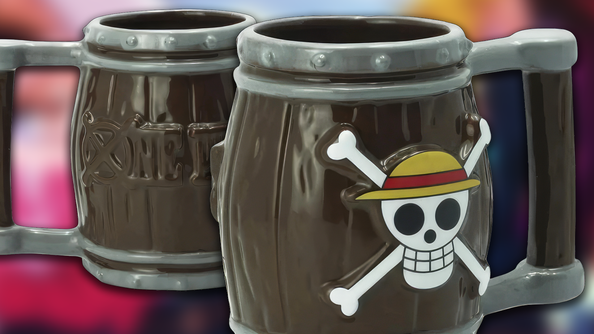 One Piece Straw Hat Barrel Mug