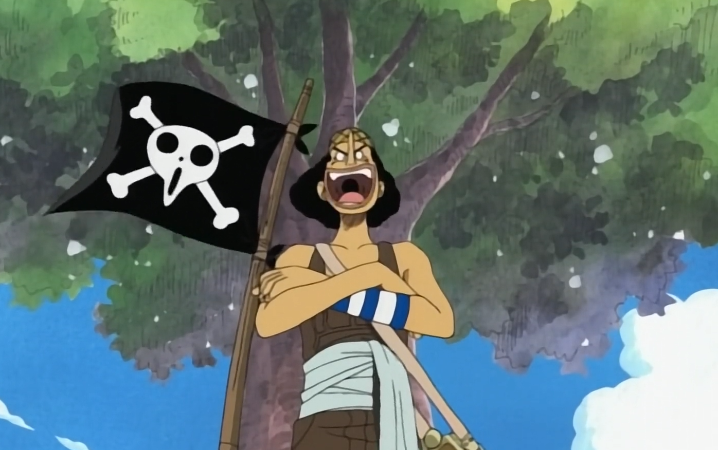 One Piece Usopp with his own Pirate Jolly Roger