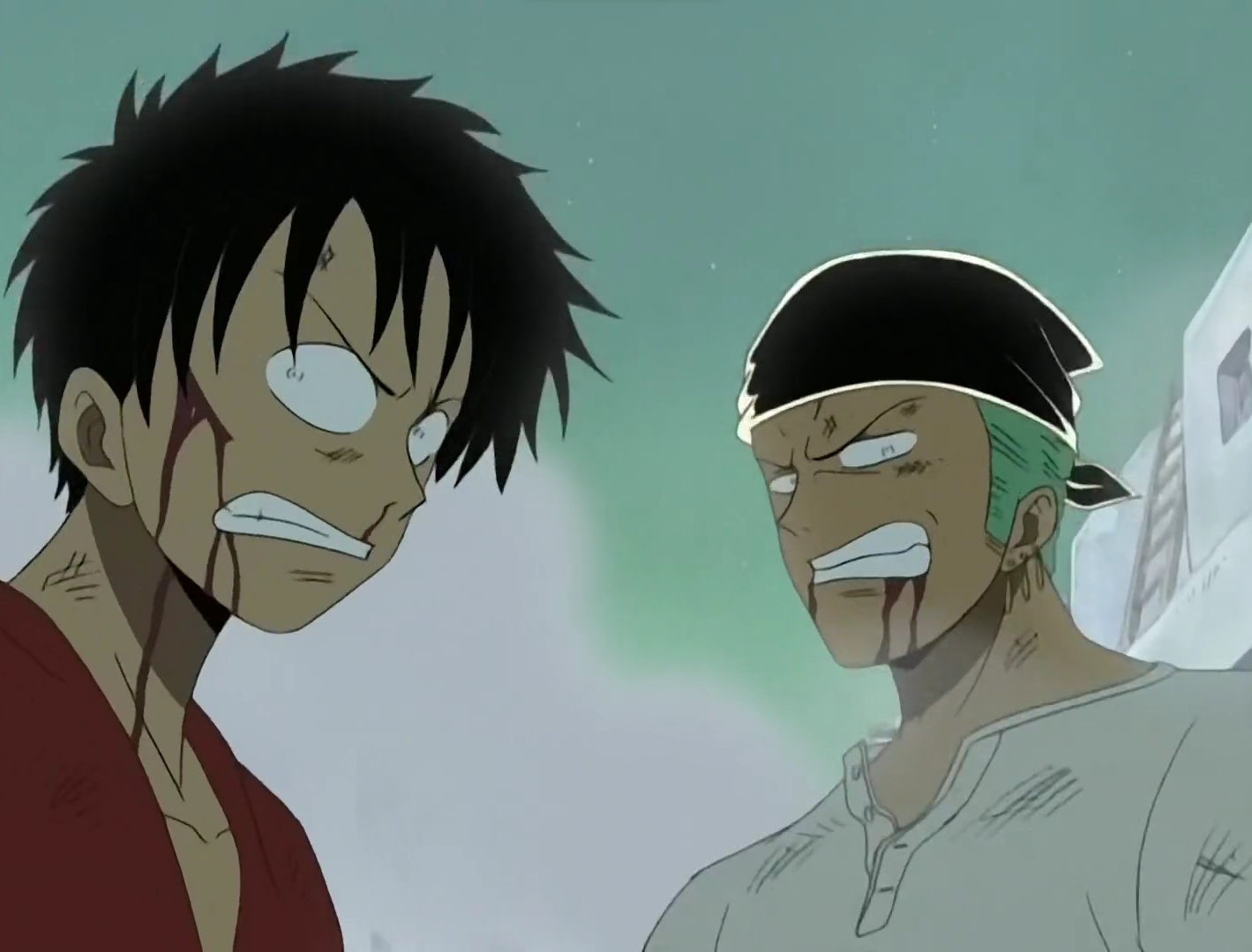 One Piece Whisky Peak Zoro and Luffy Angry