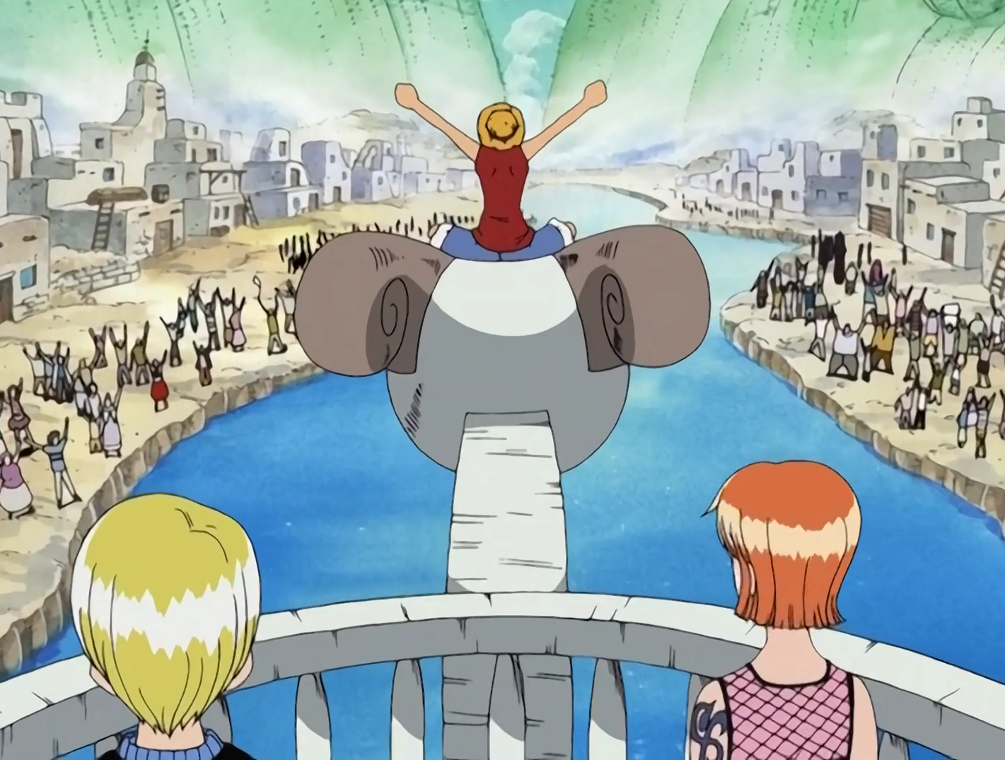 One Piece Whisky Peak arrival of the Straw Hats to the town