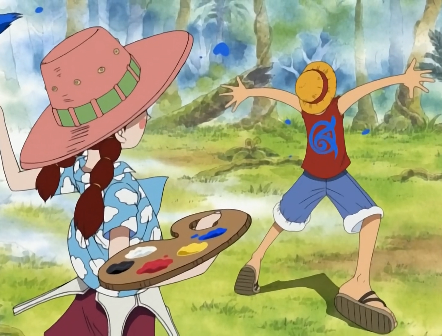 One Piece Luffy under the effect of Miss Goldenweek's devil fruit