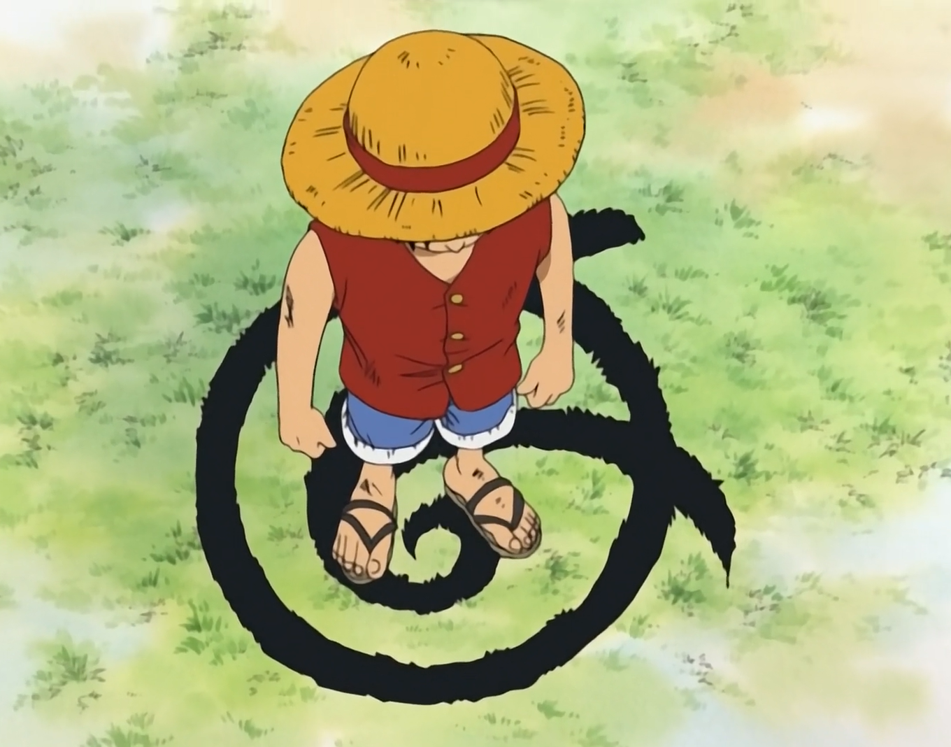 One Piece Luffy under the effect of Miss Goldenweek's devil fruit
