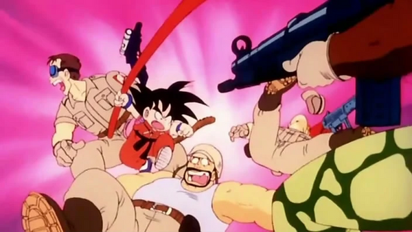Original Dragon Ball 1986 Goku Fighting Red Ribbon Army