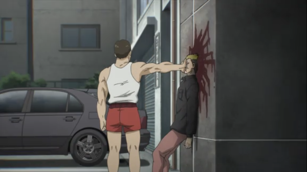 Parasyte The Maxim Crushing Head on Wall