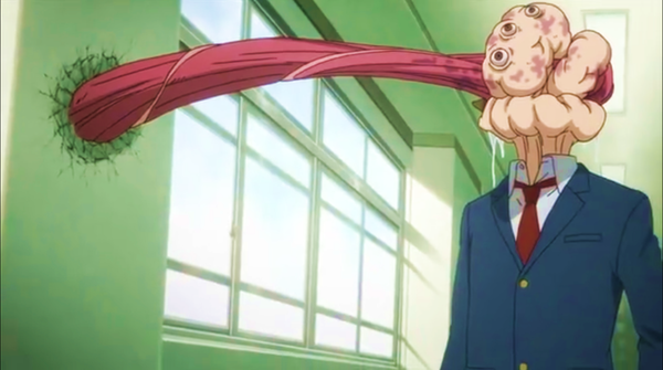 Parasyte The Maxim Weird Head Parasite Wall Attack