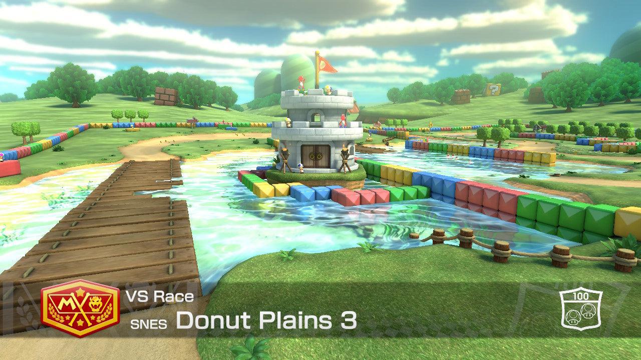 SNES Donut Plains 3 - Mario Kart 8 Deluxe - Course Map